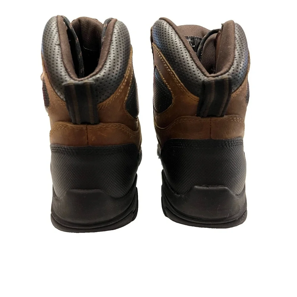 Hytest Boot Mens Size 8 Wide Knox 2 Steel Toe Work Brown Sudan Brown Leather